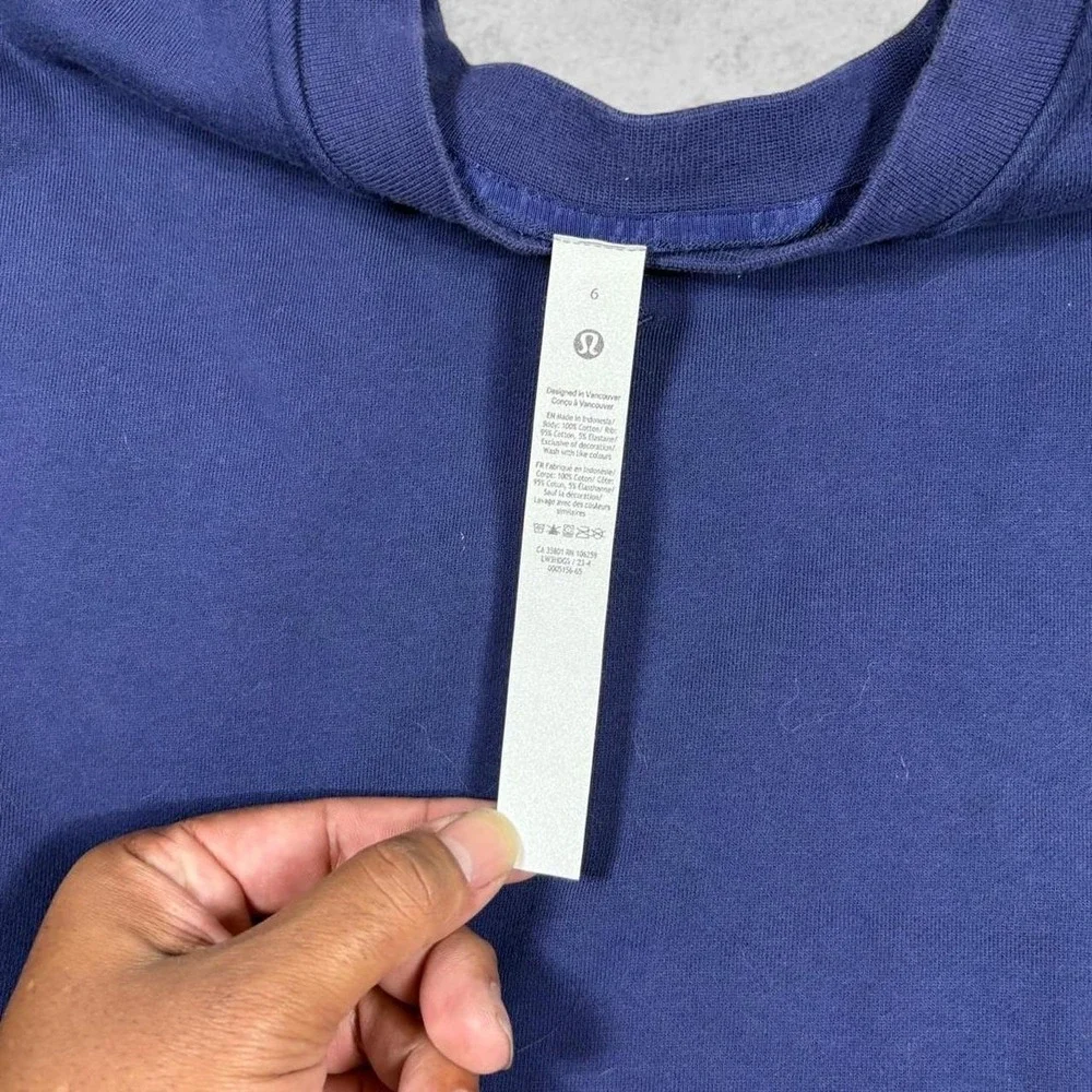Lululemon Perfectly Oversized Crewneck Sweatshirt Navy Blue Size 6 Pullover